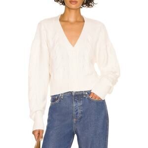 Rag & Bone Taylor Cardigan Medium Ivory Cable Knit Oversized Chunky Sweater